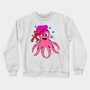 Octopus with Hat Crewneck Sweatshirt